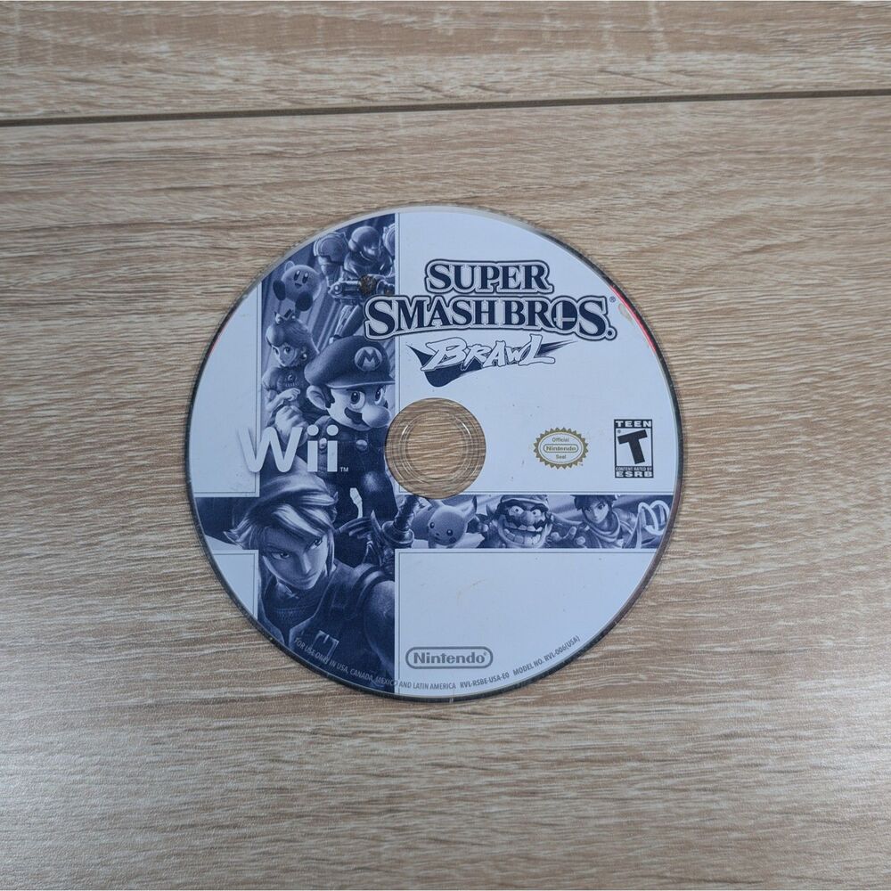 Super Smash Bros. Brawl (Nintendo Wii, 2008) Disc Only  – Authentic tested works